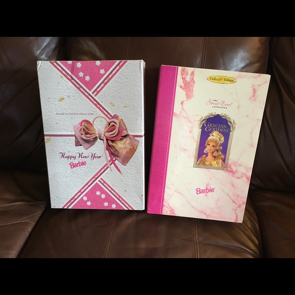 (2) Vintage Barbies Great Grecian Goddess and Happy New Year BARBIE